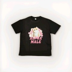 Alpha Male Funny Kitten T shirt Funny Cat Meme Shirt Size XL BLACK NEW 46″ Chest