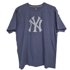 MLB NY Yankees Adults Baseball Fan TShirt Logo Size XL Blue Team Sports