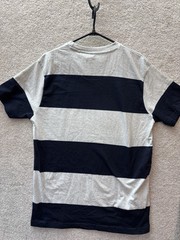 Denim & Flower Ricky Singh T-Shirt Men Medium Gray Black Striped Yin Yang Flower