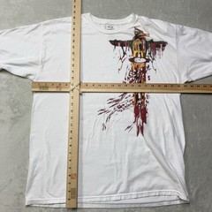 Rare Oakley T-Shirt Mens Large White Totem Pole Logo Olympic Graphic Faded Y2K