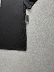 Alfani Men T Shirt L Black Henley Neck Short Sleeve Stretch Pullover Casual Tee