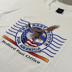 Vintage USPS Post Office T Shirt L Bedford Va USA 2003 Best Route For America