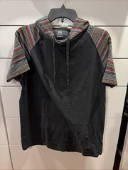 Beautiful Giant Hoodie Mens Small Gray Pullover Aztec Print Soft Lightweight