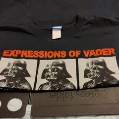 Star Wars Expressions Of Vader Black T-Shirt Mens Large Darth Vader Short Sleeve