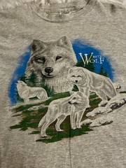 Vintage 90s The White Wolf Arctic COTTON Shirt Mens XL Single Stitch USA Made