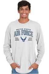 Athletic USAF Air Force American Official Long Sleeve Tshirt Tee for Adults