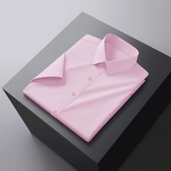 New Men’s Business Casual Solid Color Short Sleeved Shirt for Summer Fashion No