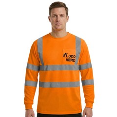 Custom Hi Vis Shirt PRINTED Personalized Class 3 Long Sleeve T-Shirt