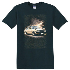 Toyota Corolla KE70 Old Car Drift Style T Shirt Classic Sedan Tee