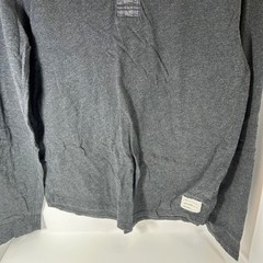 Lucky Brand Men’s Medium Henley Shirt Long Sleeve Gray Two-Tone 1/4 Button