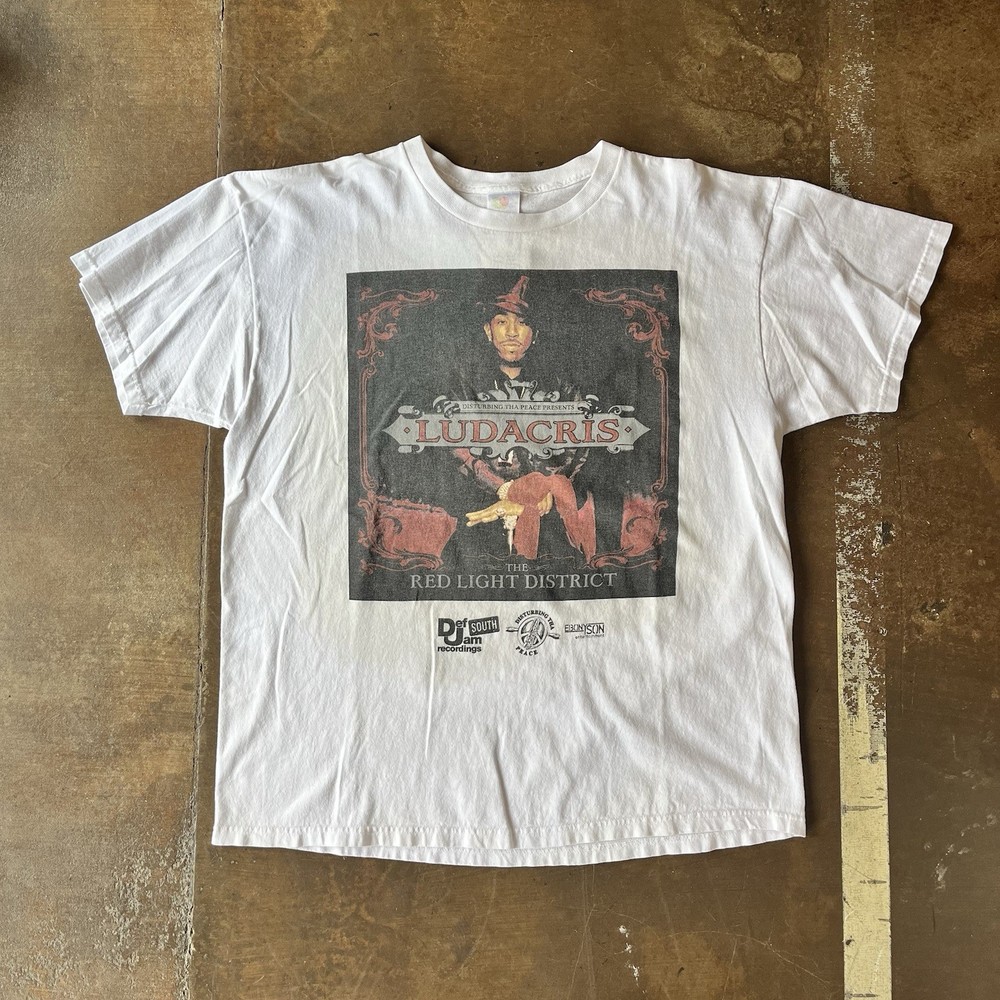 Vintage Y2K 90s Ludacris Red Light District Def Jam Records Rap Record T-Shirt