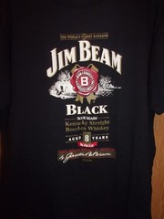 JIM BEAM Black sour mash Bourbon whiskey black L t shirt