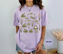 Frogs Lily Pad Comfort Tee Cottagecore Pond Nature Lover Cozy Soft