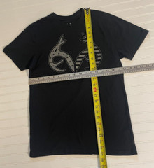 Realtree Men’s Short Sleeve Cotton Tee Shirt Black w/ Logo Size M