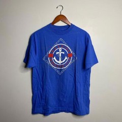 90s vintage single stitch blue beehive Bonneville anchor Tee