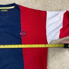 Ivy Crew Boathouse Colorblock Shirt Mens Large Vintage 90s Nautical Navy Red