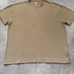 FOG Fear of God Essentials Shirt Mens Medium Taupe Brown Crewneck 100% Cotton