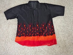 Lot Of 6 Shirts Dragon Flames Black Mixed Brands Sizes