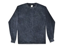 Navy Long Sleeve Vintage Mineral T-Shirt Adult S M L XL XXL XXXL 100% Cotton