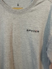 Men’s Gray Grey Spyder Tee Shirt Cotton Blend Size XL