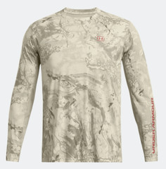 Under Armour Men’s UA Fish Pro Camo Long Sleeve 1383573 289 Khaki/Red NWT