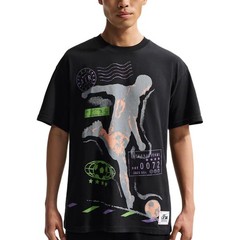 Nike Sportswear T Shirts Men’s Black Crew Neck Moderate IR5749-010 Size