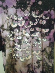Vintage 90s Stedman Spooky Eyes Men’s XL Purple Black Bleach Tie Dye T-Shirt