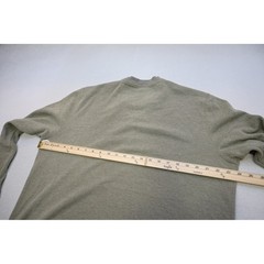 Eddie Bauer Thermal Henley Shirt Mens Large Olive Green Long Sleeve Excellent