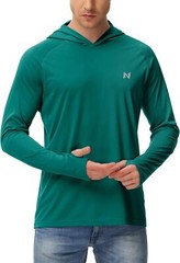 Men’s Sun Hoodie UPF 50+ Long Sleeve Fishing Rash Guard Quick Dry