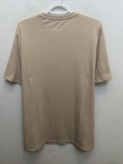 Perry Ellis Men’s XL Travertine Brown Short Sleeve Textured T-shirt NWT