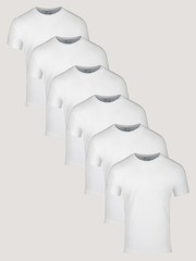 NEW Men’s Fresh Clean Threads All White Crew 6-Pack- Regular FIT-SHIPS FREE!