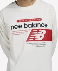 Mens NEW BALANCE Long Sleeve Graphic PLAYER Tee T-Shirt RELAXED FIT Sz LARGE *4N