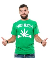 HighRish Shirt Marijuana Weed 420 Shirt St Patrick’s Day Party Tee Irish Gifts