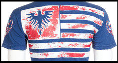 ARCHAIC by AFFLICTION American Flag CROSSED DEATH Short Sleeve Slim Fit T-shirt
