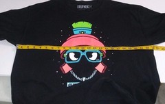 Vtg Original Rufnek Neon MARS Tshirt Mens XL Black 100% Cotton Street Retro READ