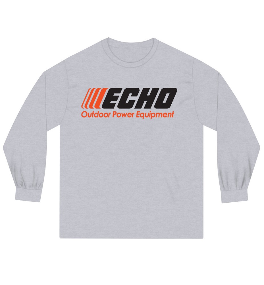 ECHO Outdoor Men’s Grey Long Sleeve T-Shirt Size S to 3XL