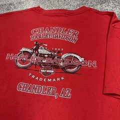 Harley Davidson Shirt Men 2XL Red Motorcycles Biker Chandler Arizona Pocket Logo