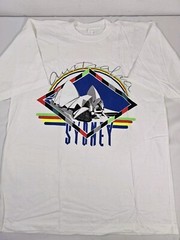 Vtg White Sydney Australia Single Stitch Vacation Oversize T Shirt Large Nwot