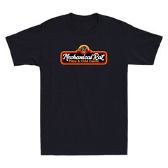 Mechanical Rat Pizza & Child Casino Funny Rat Graphic Men’s Short Sleeve T-Shirt