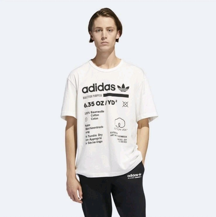 ADIDAS Originals Kaval Graphic Tee T-Shirt Mens Medium Trefoil Top Oversized NWT