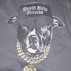 Death Row Records Men’s Black Dog Hip Hop Graphic Crew Neck T-Shirt Size M