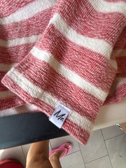 Mister Red and White Striped Long Sleeve Thermal Shirt