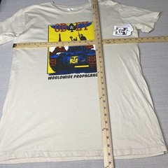 Obey Krushin Worldwide T Shirt Mens Large Fog Cream Graphic Worldwide Propaganda