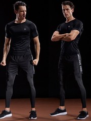 NELEUS Men’s 3 Pack Compression Baselayer Athletic Workout T Shirts,5022,Blac…