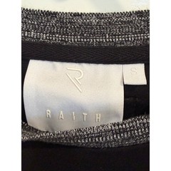 Raith Mens Black Scuba Knit Crew Neck Tee Marled Grey Collar Short Sleeve Small