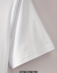 MEN/WOMEN WHITE LARGE HALF HOOD HALF HOLY T-SHIRT