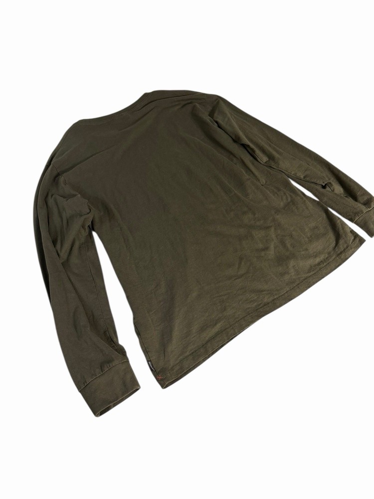 Jachs New York Men’s Olive Green Long Sleeve Crew Neck T-Shirt Size Large