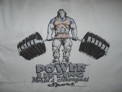 NEW POWER LIFTING : “DTG” PRINT On 100% COTTON WHITE T-SHIRT SIZE 3XX