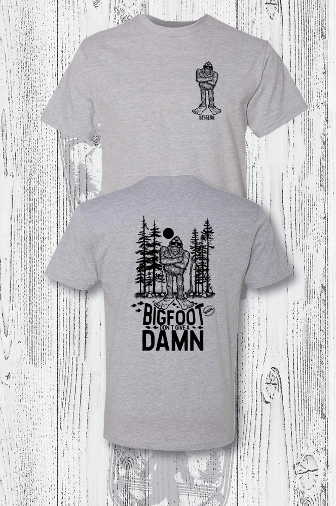 Bigfoot Search Gear T-Shirt Don’t Give a Damn Beach Outdoor Hide Social Funny