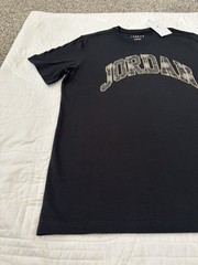 Nike Air Jordan Shirt MJ All Over Print Black Large Short Sleeve New With Tag
